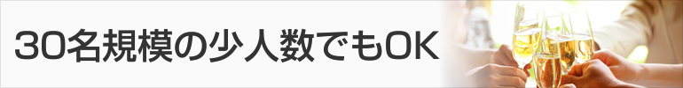 30名規模の少人数でもＯＫ