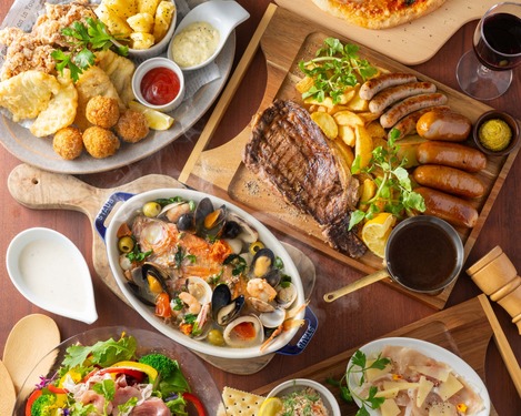 DINING土間 イオン新浦安店のパーティプラン「VIP」／2Hフリードリンク＋全7品