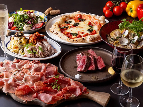 Trattoria八十郎の5,000円プラン／2Hフリードリンク＋全5品