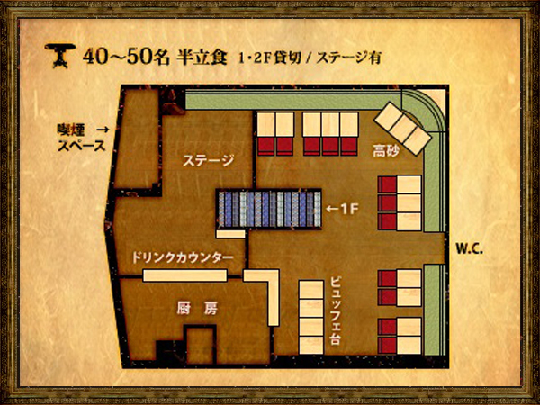 braceria BAVAの会場Layout
