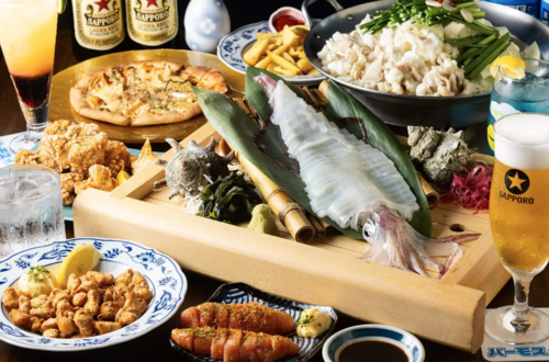 バーモス博多の2時間飲み放題♪『WD二次会 博多満喫!贅沢プラン』スクリーンやマイクなど無料貸出♪