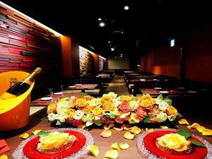 Giraffe Monochrome ジラフモノクローム 小倉魚町　結婚式二次会の3階VIPルーム