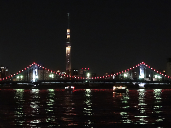 屋形船 竹内の屋形船からの夜景