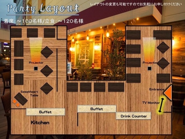 スパニッシュイタリアン Azzurro520 海浜幕張店の◆会場のご案内◆のメイン画像