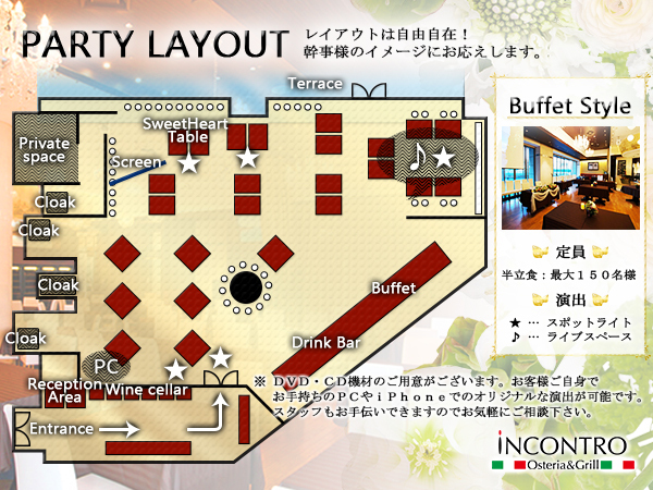 インコントロ【iNCONTRO】の会場レイアウトのメイン画像