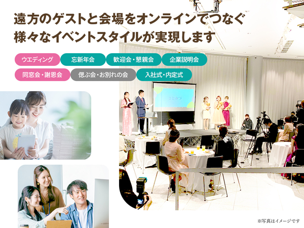 ラ コレッツィオーネ～Blanc Noir～の各種サービス会場-ゲストと会場をオンラインでつなぐ様々なイベントスタイルが実現