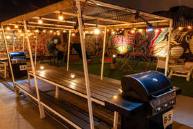 絶景屋上BBQビアガーデン BACK YARD 横浜ワールドポーターズ店の店舗レイアウト