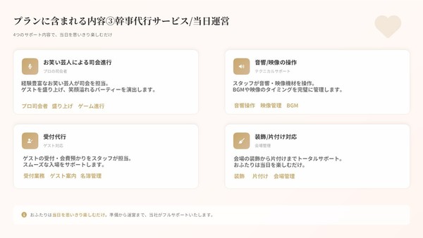 GINZA SENRYO(センリョウ)の充実のサポート