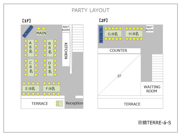 Cafe & Dining TERRE‐a‐s Kyobashiのお得な衣装販売