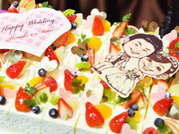 K style Banquet(旧ウェディングホール名駅)のフロア1の詳細画像2-ウエディングケーキでファーストバイト♪