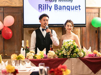 Rilly Banquet 貸切ウエディング会場のフロア1の詳細画像1-各会場には大型モニターを設置！