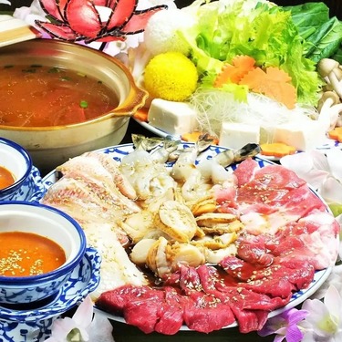 TOMBOY 赤坂店の【タイスキdeパーティ】3時間飲み放題＆乾杯ＺＩＭＡ瓶ビール付★黒毛和牛＆鯛しゃぶ鍋コース8000円