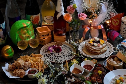 moodのWedding プレミアムプラン 料理コース(8品)＋飲み放題120分【約60種類】